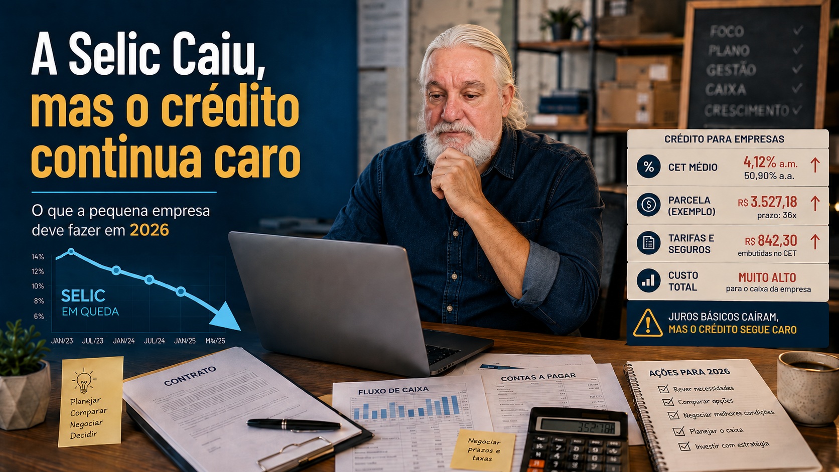 A Selic Caiu, mas o crédito continua caro A Selic Caiu, mas o crédito continua caro